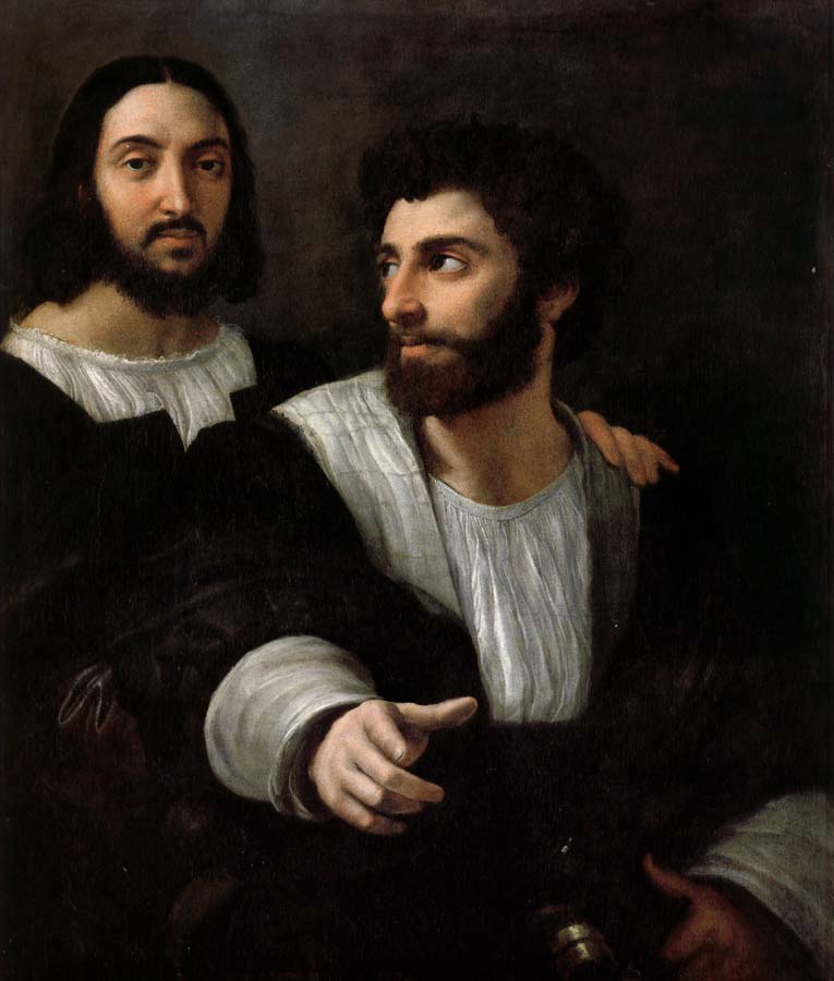 Together with a friend of a self-portrait